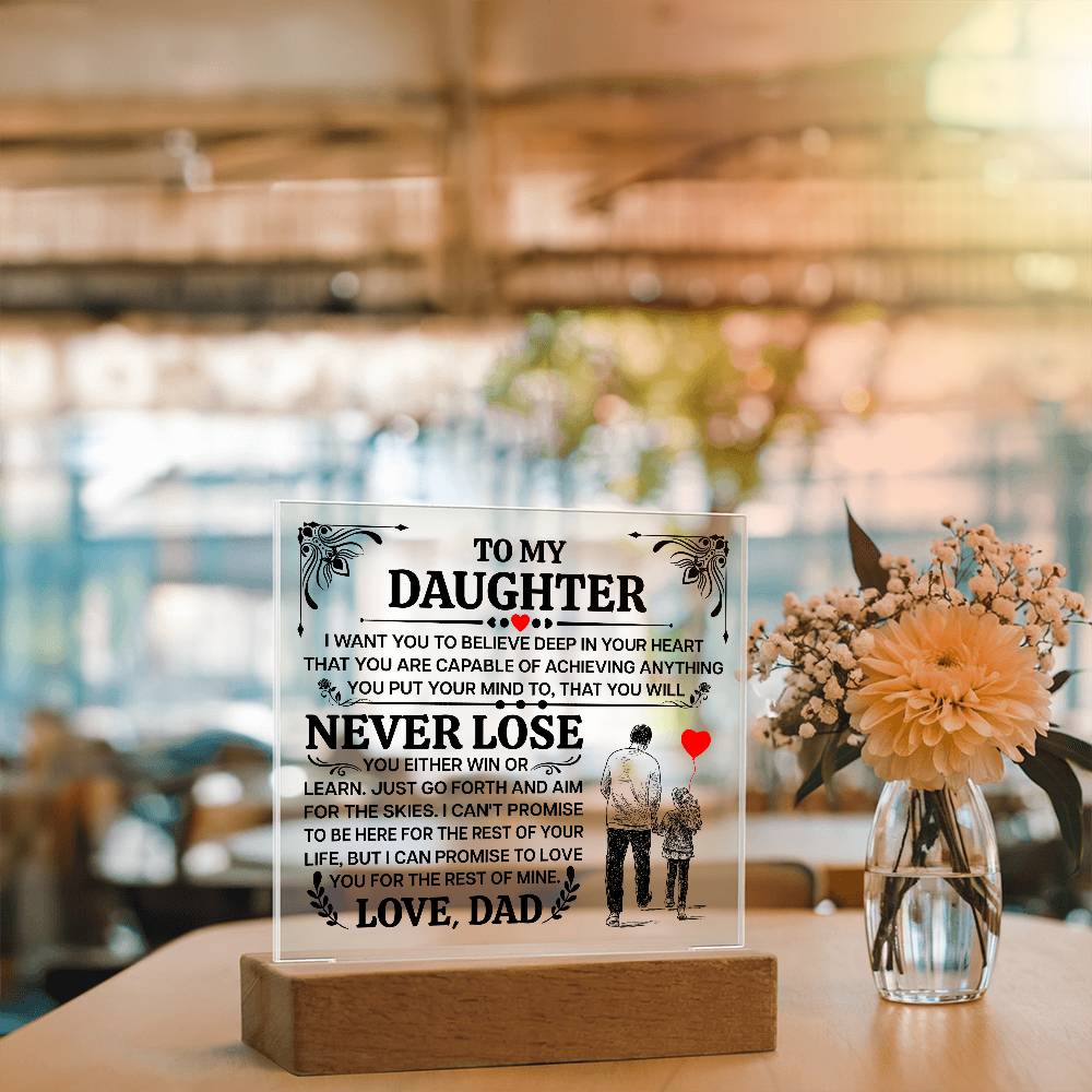 To My Daughter Promise – Acrylic Square